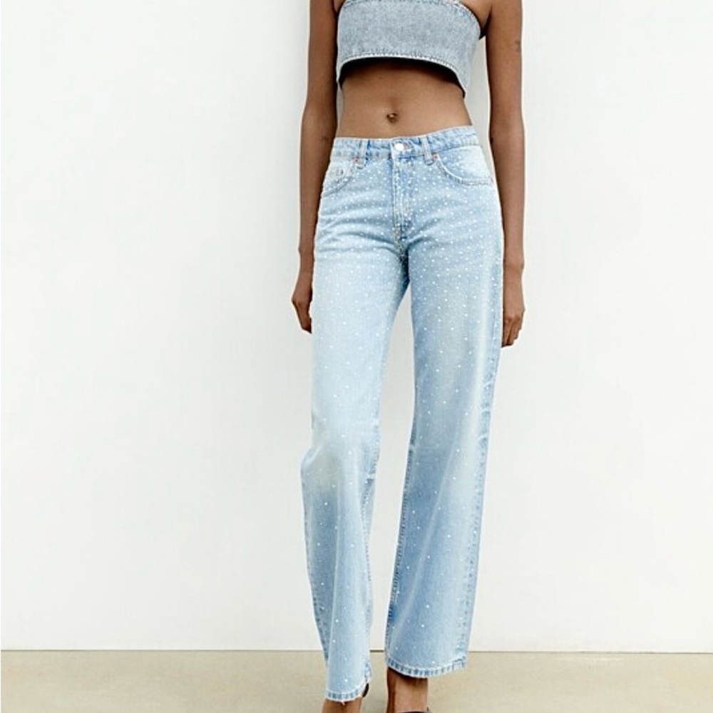 Zara / Jeans / Zara Pearl TRF Wide Leg Jeans - Picture 7 of 11